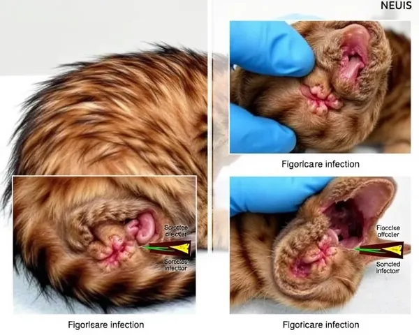 ネコのカスター感染症写真　獣医学学生向け